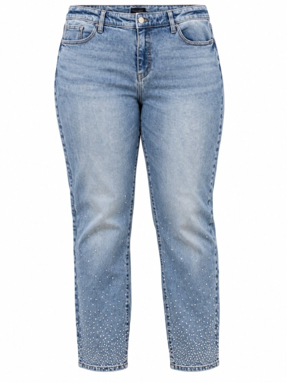 Talbots Avalon Wash Rhinestone Embellished Slim Ankle Jeans Size 16